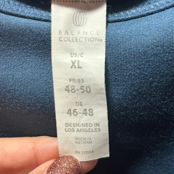 Balance Collection Active Dress XL Blue Built In Shorts Athleisure Tank - Picture 2 of 9